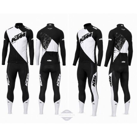 KTM DŁUGI KOMPLET ROWEROWY MODEL 2016 BLACK-WHITE