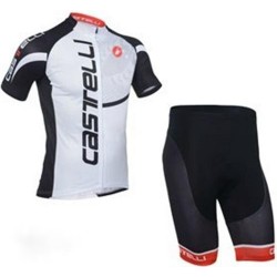 PROFESJONALNY LETNI KOMPLET CASTELLI 2013 WHITE-BLACK