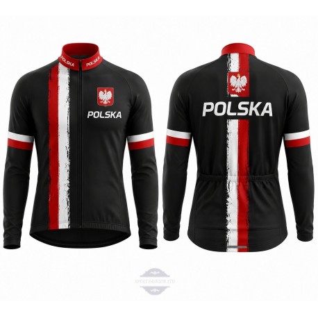POLAND TEAM BLUZA/KOSZULKA ROWEROWA MODEL 2021 BLACK