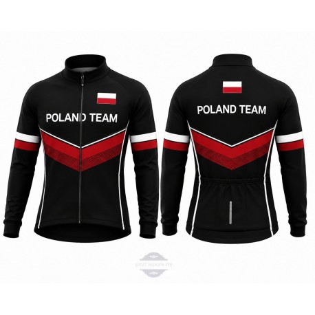 POLAND TEAM BLUZA/KOSZULKA ROWEROWA MODEL 2024 BLACK