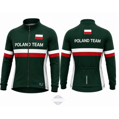 POLAND TEAM BLUZA/KOSZULKA ROWEROWA MODEL 2024 GREEN