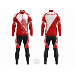 POLAND TEAM DŁUGI KOMPLET ROWEROWY MODEL 2017/18 RED