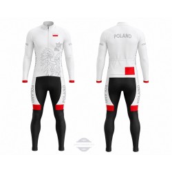 POLAND TEAM DŁUGI KOMPLET ROWEROWY MODEL 2018 WHITE