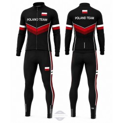 POLAND TEAM DŁUGI KOMPLET ROWEROWY MODEL 2024 BLACK
