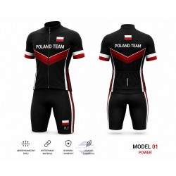 POLAND TEAM LETNI KOMPLET ROWEROWY 2023 BLACK