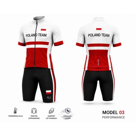 POLAND TEAM LETNI KOMPLET ROWEROWY 2023 BLUE