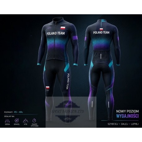 POLAND TEAM DŁUGI KOMPLET ROWEROWY MODEL 2025/26