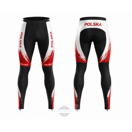 POLAND TEAM SPODNIE ROWEROWE MODEL 2021 BLACK