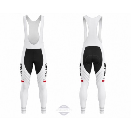POLAND TEAM SPODNIE ROWEROWE MODEL 2021 WHITE