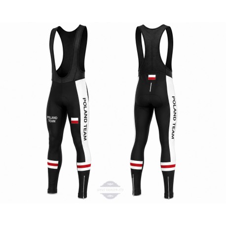 POLAND TEAM SPODNIE ROWEROWE MODEL 2023/24 BLACK