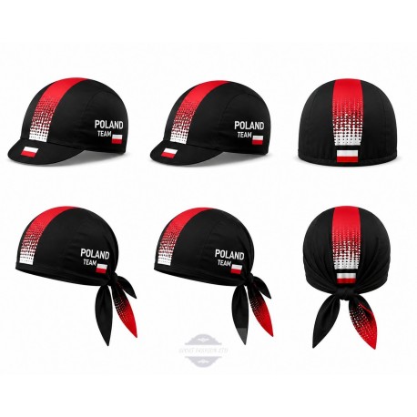 POLAND TEAM CZAPKA LUB BANDANA ROWEROWA MODEL 2021 BLACK