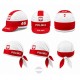 POLAND TEAM CZAPKA LUB BANDANA ROWEROWA MODEL 2022 RED