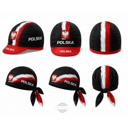POLAND TEAM CZAPKA LUB BANDANA ROWEROWA MODEL 2022 BLACK