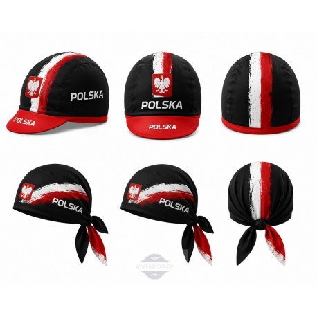 POLAND TEAM CZAPKA LUB BANDANA ROWEROWA MODEL 2022 BLACK