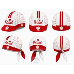 POLAND TEAM CZAPKA LUB BANDANA ROWEROWA MODEL 2023/24 WHITE