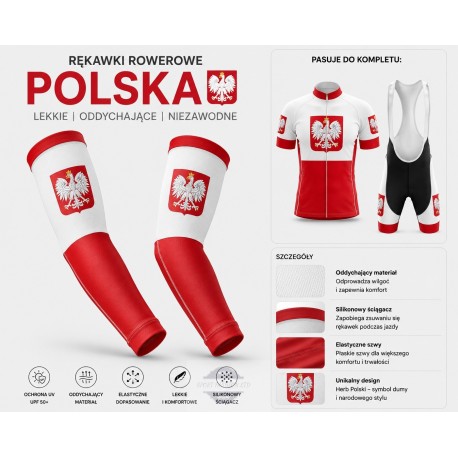 POLAND TEAM RĘKAWKI ROWEROWE MODEL 2017 BLACK