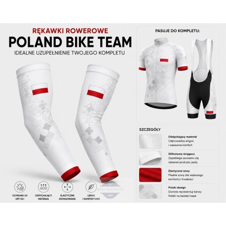 POLAND TEAM RĘKAWKI ROWEROWE MODEL 2018 WHITE