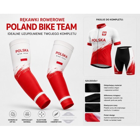 POLAND TEAM RĘKAWKI ROWEROWE MODEL 2019/20 RED-WHITE