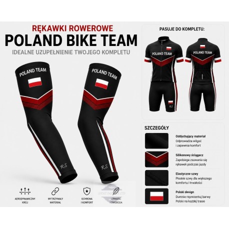 POLAND TEAM RĘKAWKI ROWEROWE MODEL 2023 BLACK