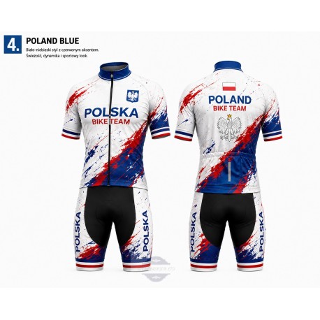 POLAND TEAM LETNI KOMPLET ROWEROWY 2025/26 BLUE