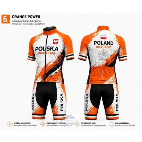 POLAND TEAM LETNI KOMPLET ROWEROWY 2026 ORANGE