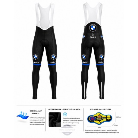 BMW SPODNIE ROWEROWE MODEL 2022/23 BLACK