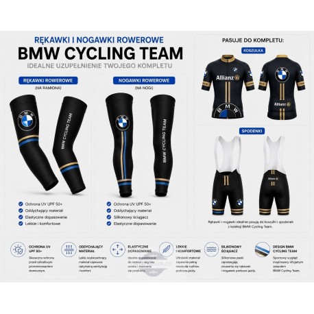 RĘKAWKI LUB NOGAWKI ROWEROWE BMW MODEL 2021/22 BLACK