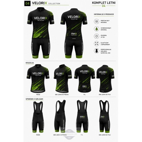 ROWERKOWO LETNI KOMPLET ROWEROWY MODEL 2026 BLACK