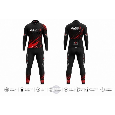 ROWERKOWO DŁUGI KOMPLET ROWEROWY MODEL 2026 BLACK-GREEN