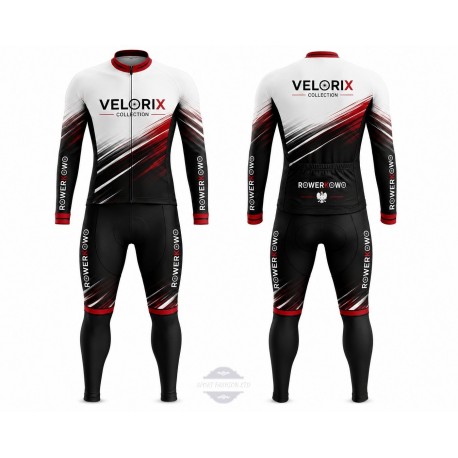ROWERKOWO DŁUGI KOMPLET ROWEROWY MODEL 2026 WHITE-BLACK