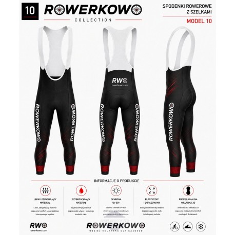 ROWERKOWO SPODNIE ROWEROWE MODEL 2026 RED