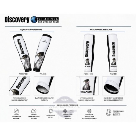 DISCOVERY RĘKAWKI LUB NOGAWKI ROWEROWE MODEL 2025/26 BLACK