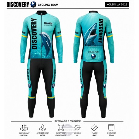 DISCOVERY DŁUGI KOMPLET ROWEROWY MODEL 2025 AQUA