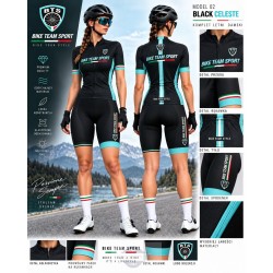 BIKE TEAM SPORT DAMSKI LETNI KOMPLET ROWEROWY MODEL CELESTE BLACK