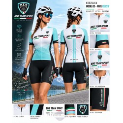 BIKE TEAM SPORT DAMSKI LETNI KOMPLET ROWEROWY MODEL CELESTE WHITE