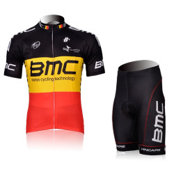 PROFESJONALNY LETNI KOMPLET ROWEROWY BMC MODEL 2012 BLACK-YELLOW-RED