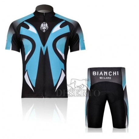 PROFESJONALNY LETNI KOMPLET ROWEROWY BIANCHI MODEL 2010 BLACK-BLUE