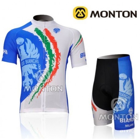 PROFESJONALNY LETNI KOMPLET ROWEROWY BIANCHI MODEL 2011 WHITE-BLUE
