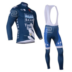 PROFESJONALNY DŁUGI KOMPLET ROWEROWY SAXO BANK  2013 BLUE