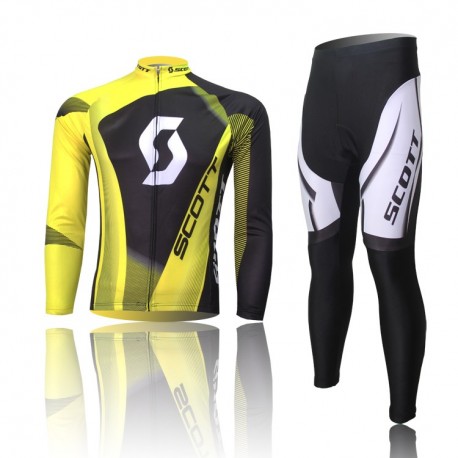 PROFESJONALNY DŁUGI KOMPLET ROWEROWY SCOTT 2014 YELLOW