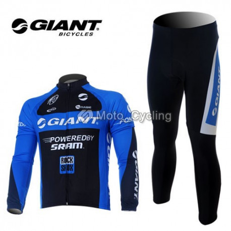PROFESJONALNY DŁUGI KOMPLET ROWEROWY GIANT 2010/2011 BLUE-BLACK