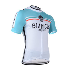 PROFESJONALNE KOSZULKI  ROWEROWE BIANCHI  2014 WHITE-BLUE