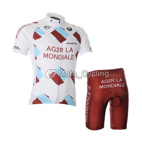 PROFESJONALNY LETNI KOMPLET ROWEROWY AG2R LA MONDIALE MODEL 2012 ROZMIAR XXL
