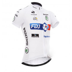 PROFESJONALNA KOSZULKA ROWEROWA FDJ  MODEL 2015 WHITE