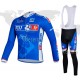 PROFESJONALNY DŁUGI KOMPLET ROWEROWY FDJ 2014 BLUE