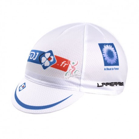 PROFESJONALNA CZAPKA ROWEROWA FDJ MODEL 2014 WHITE