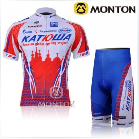PROFESJONALNY LETNI KOMPLET ROWEROWY KATUSHA MODEL 2011 3 WZORY
