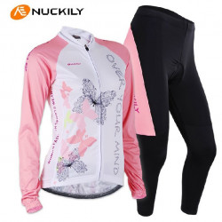 PROFESJONALNY DAMSKI JESIENNO-WIOSENNY KOMPLET ROWEROWY NUCKILY 2013 RÓŻOWY