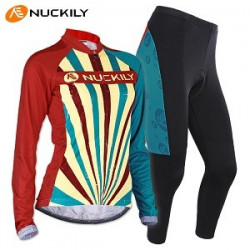 PROFESJONALNY DAMSKI JESIENNO-WIOSENNY KOMPLET ROWEROWY NUCKILY 2013 PASKI