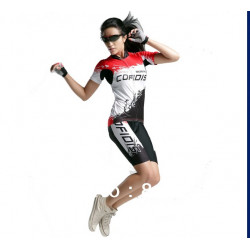 PROFESJONALNY DAMSKI LETNI KOMPLET ROWEROWY COFIDIS 2013 RED